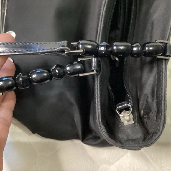 Christian Dior Malice black nylon shoulder bag with beads and silver hardware - Picture 15 of 16